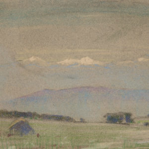 A.C. Leighton "Snow Capped Peaks" Pastel, N.D.