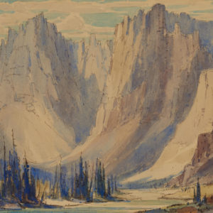 A.C. Leighton "Brewster Creek Near Banff" Watercolour, N.D.