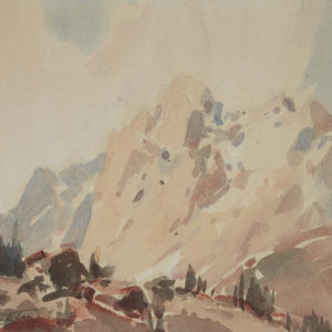 A.C. Leighton "Evening Pipestone Pass" Watercolour, N.D.
