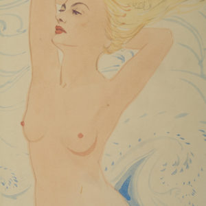 A.C. Leighton "Nude" Watercolour, N.D.