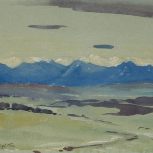A.C. Leighton "Sketch, Toward the Rockies" Watercolour, N.D.