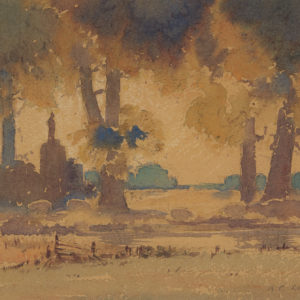 A.C. Leighton "The Park, Northium" Watercolour, N.D.