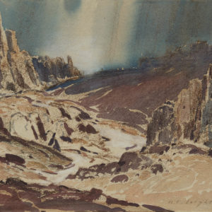 A.C. Leighton "The Pass" Watercolour, N.D.