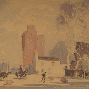 A.C. Leighton "The Square Limerick" Watercolour, N.D.
