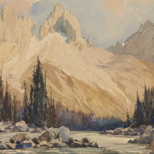 A.C. Leighton "Untitled Mountain Landscape" Watercolour, N.D.